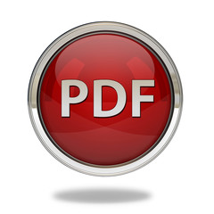 Pdf pointer icon on white background