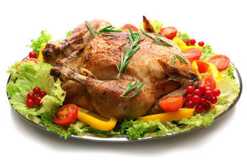 Baked chicken for festive dinner