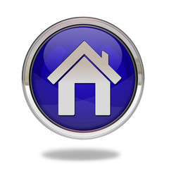 home pointer icon on white background