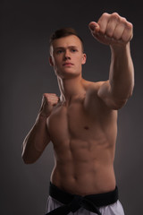 Fototapeta premium Handsome karate enthusiast