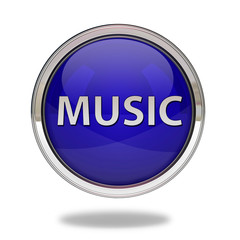 music pointer icon on white background