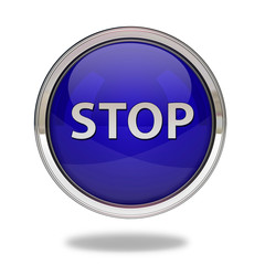 stop pointer icon on white background
