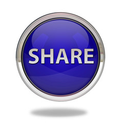 share pointer icon on white background