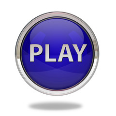 play pointer icon on white background