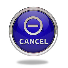 Cancel pointer icon on white background