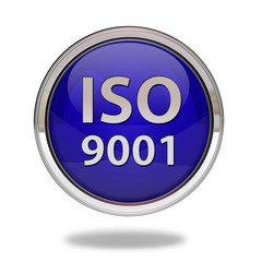 Iso 9001 pointer icon on white background