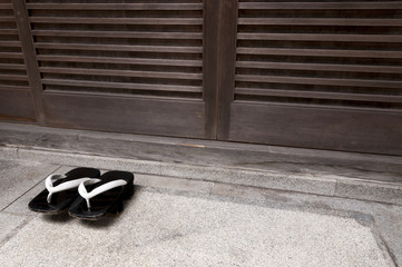 Japanese wooden traditional shoes
