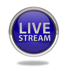 Fototapeta premium Live stream pointer icon on white background