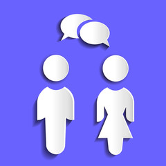 Векторная иконка с изображением женщины и мужчины