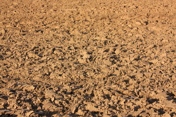 Champ labouré dans l'Aisne,France