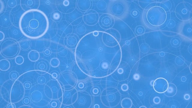 Abstract animation of drifting circles.