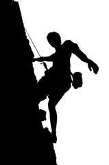 Illustration of a climber (silhouette )