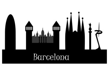 silhouette of barcelona