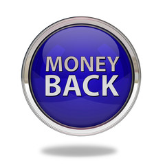 Money back pointer icon on white background