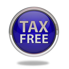 Tax free pointer icon on white background