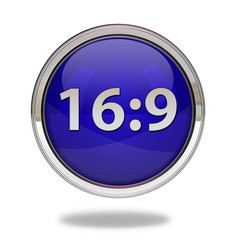 16:9 pointer icon on white background