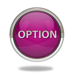 option pointer icon on white background