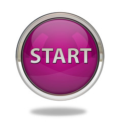 start pointer icon on white background