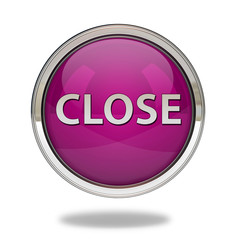 close pointer icon on white background