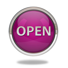 open pointer icon on white background