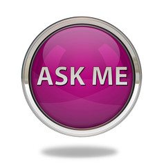 ask me pointer icon on white background