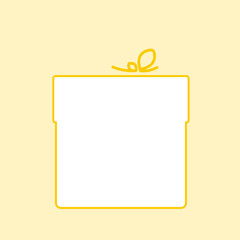 Pale yellow background with contour gift