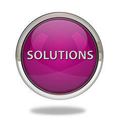 Solutions pointer icon on white background