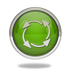 recycle pointer icon on white background