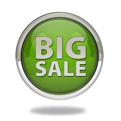 Big sale pointer icon on white background