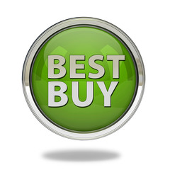 Best buy circular icon on white background