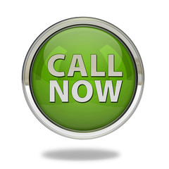 call now pointer icon on white background