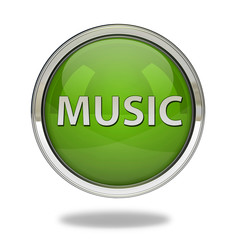 music pointer icon on white background