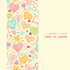 Vector doodle hearts heart silhouette pattern frame