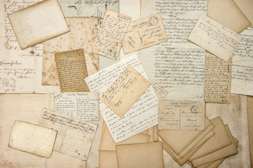 old letters, handwritings, vintage postcards, ephemera