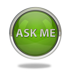 ask me pointer icon on white background