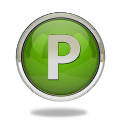 Parking pointer icon on white background