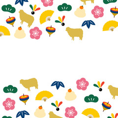 羊　新年　お正月　年賀状　2015年　背景素材