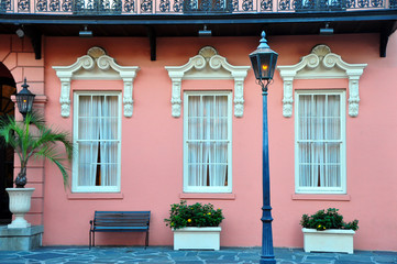 Naklejka premium Pink Building, Charleston, Karolina Południowa