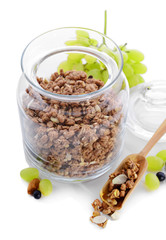 Granola isolated on white
