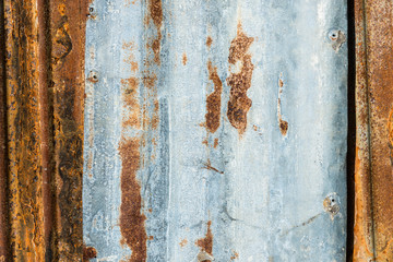 Rusty steel plate closeup for background