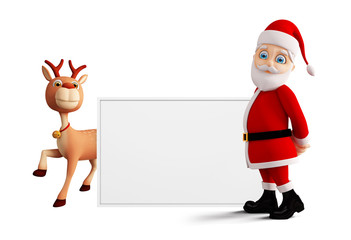 Santa is presenting Merry Christmas