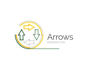 Line minimal design logo arrows