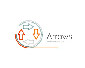 Line minimal design logo arrows