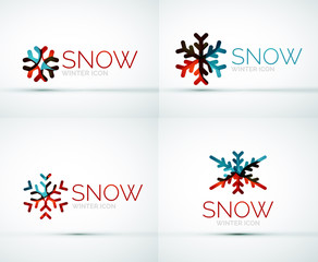 Christmas snowflake company logo design