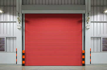 Roller door or roller shutter. Also called security door. Automatic operation with electric motor....