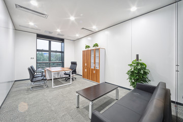 Fototapeta premium modern office room and corridor interior