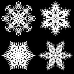 Vector Set Of Snowflakes