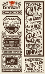 Old advertisement designs - Vintage illustration