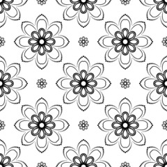 Floral Seamless  Pattern. Orient Abstract Background