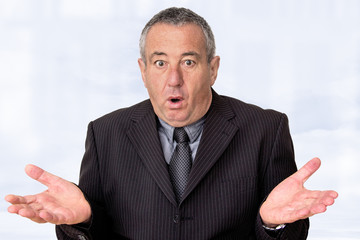 Businessman with hands